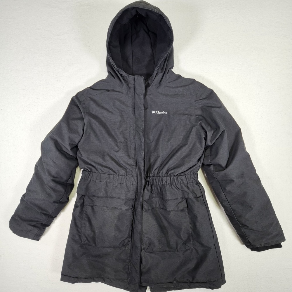 Columbia Jacket Girls Youth XL Omni Shield Black Hooded Outgrown Sleeves